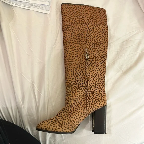 Diane Von Furstenberg Yvonne Pony hair Boots size 10 NWOT perfect - Picture 6 of 14